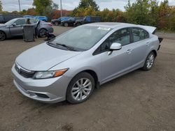 Vehiculos salvage en venta de Copart Montreal Est, QC: 2012 Honda Civic LX