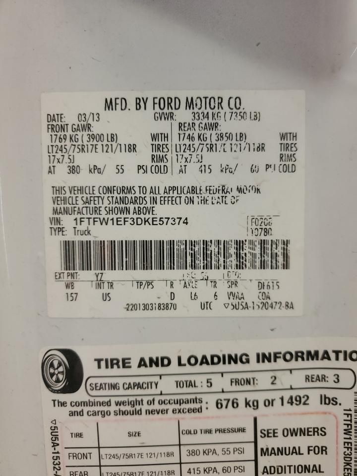 2013 Ford F150 Supercrew