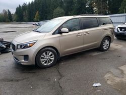 KIA salvage cars for sale: 2015 KIA Sedona LX