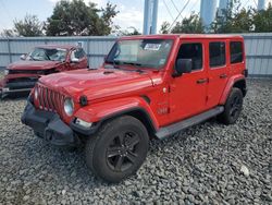 Jeep Wrangler salvage cars for sale: 2021 Jeep Wrangler Unlimited Sahara