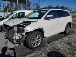 Toyota Highlander salvage cars for sale: 2015 Toyota Highlander XLE