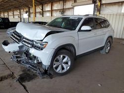 Volkswagen salvage cars for sale: 2018 Volkswagen Atlas SE