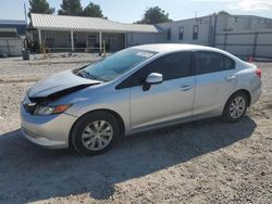 Honda Civic salvage cars for sale: 2012 Honda Civic LX