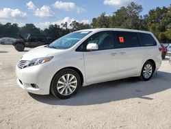 Salvage cars for sale from Copart Ocala, FL: 2017 Toyota Sienna XLE