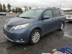 Toyota Sienna xle salvage cars for sale: 2017 Toyota Sienna XLE