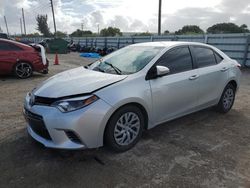 Toyota Corolla salvage cars for sale: 2016 Toyota Corolla L