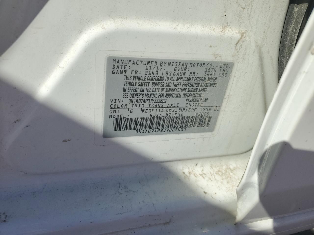 2018 Nissan Sentra s