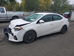 Toyota Corolla salvage cars for sale: 2015 Toyota Corolla L