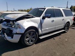 Ford Expedition salvage cars for sale: 2015 Ford Expedition EL Platinum