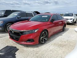 Honda Accord salvage cars for sale: 2021 Honda Accord Sport