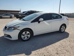 Salvage cars for sale from Copart Andrews, TX: 2013 Honda Civic LX