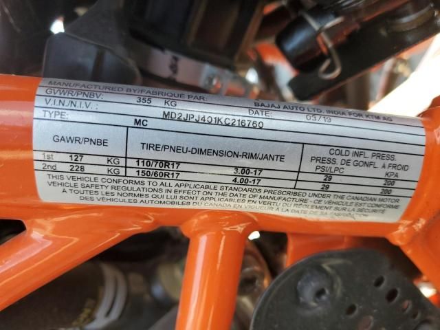 2019 KTM 390 Duke