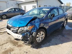 Honda Civic salvage cars for sale: 2012 Honda Civic LX