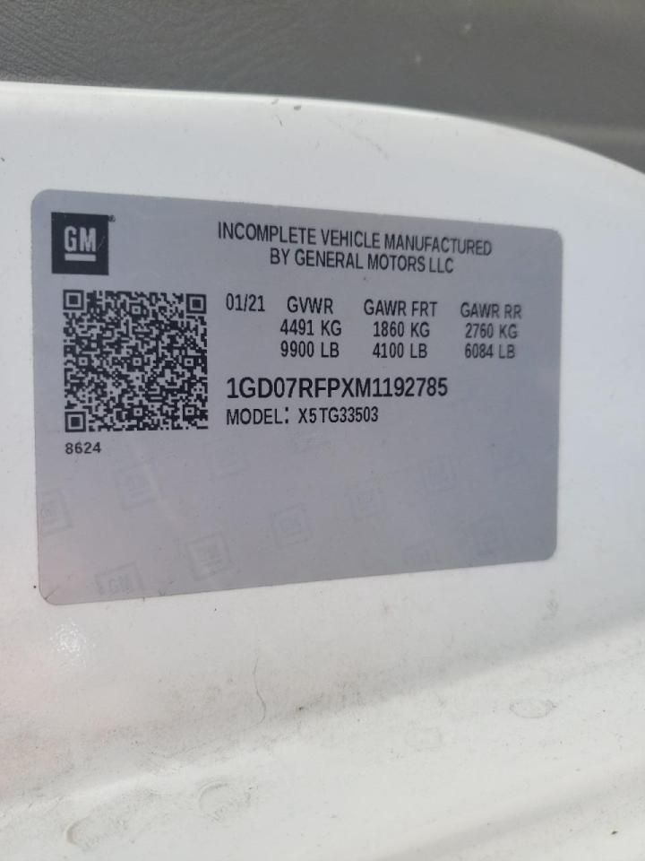 2021 GMC Savana Cutaway G3500