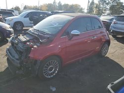 Fiat 500 salvage cars for sale: 2012 Fiat 500 Lounge