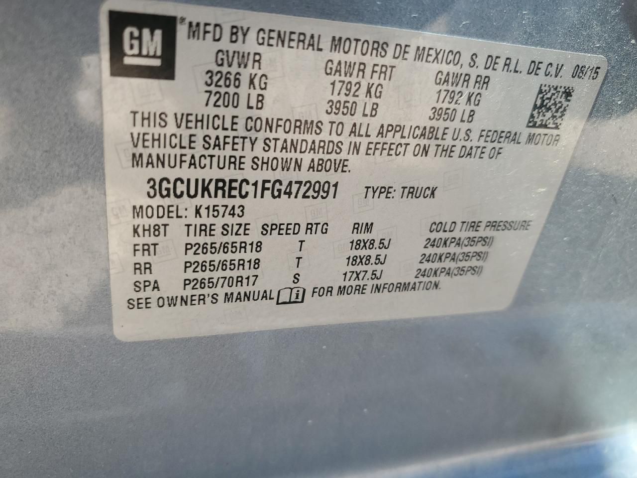 2015 Chevrolet Silverado K1500 LT