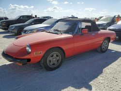 Alfa Romeo salvage cars for sale: 1982 Alfa Romeo Veloce 2000 Spider