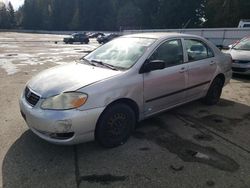 Salvage cars for sale from Copart Arlington, WA: 2007 Toyota Corolla CE