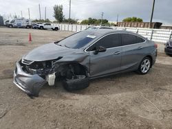 Vehiculos salvage en venta de Copart Miami, FL: 2018 Chevrolet Cruze Premier