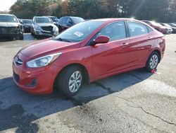 Hyundai Accent salvage cars for sale: 2016 Hyundai Accent SE