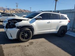 Toyota Highlander salvage cars for sale: 2018 Toyota Highlander SE