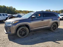 Toyota Highlander salvage cars for sale: 2019 Toyota Highlander SE