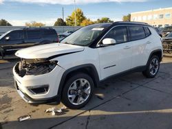 Jeep Compass salvage cars for sale: 2021 Jeep Compass Limited