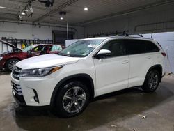 Toyota Highlander salvage cars for sale: 2018 Toyota Highlander Limited