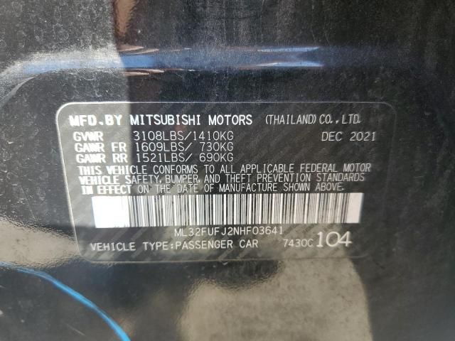 2022 Mitsubishi Mirage G4 ES