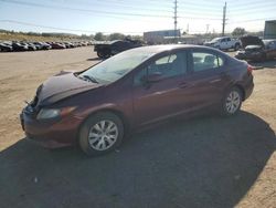 Honda Civic salvage cars for sale: 2012 Honda Civic LX