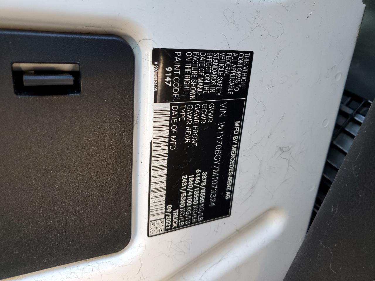 2021 Mercedes-Benz 2021 Mercedes Benz Sprinter Refrigerated Deliveryv