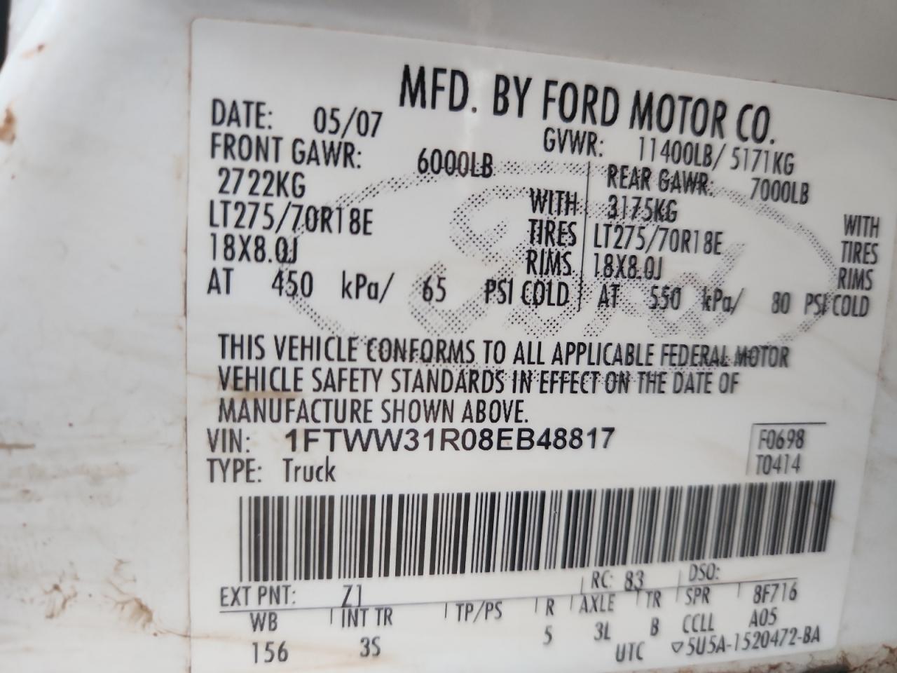 2008 Ford F350 srw Super Duty