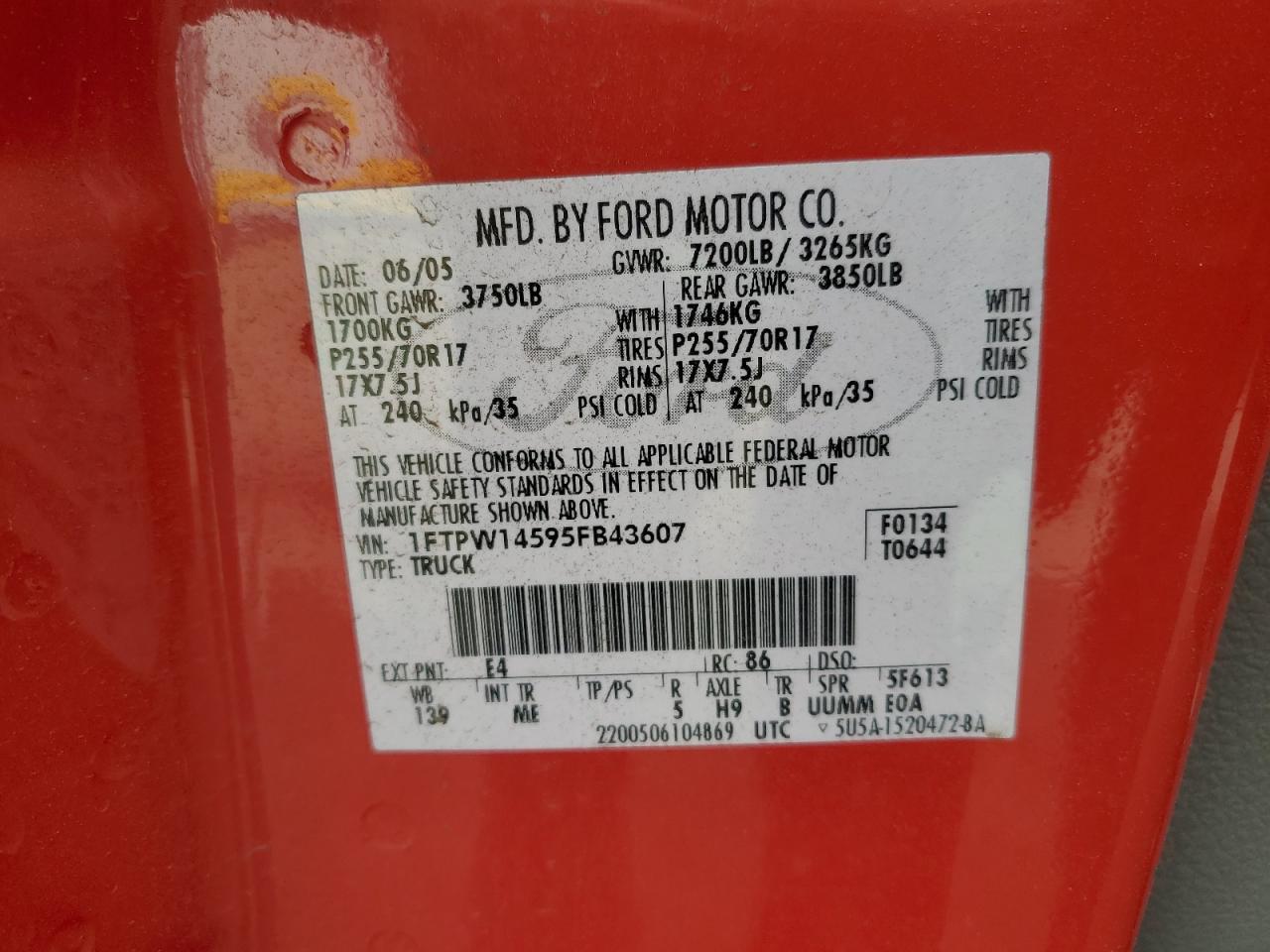 2005 Ford F150