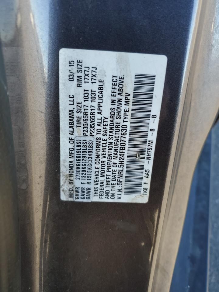 2015 Honda Odyssey lx