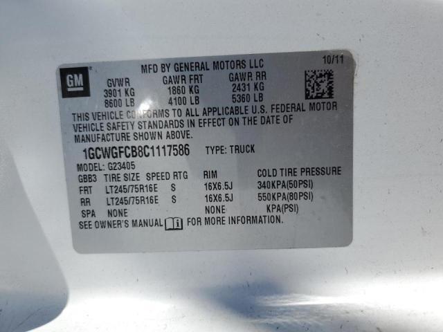 2012 Chevrolet Express Utility / Service van