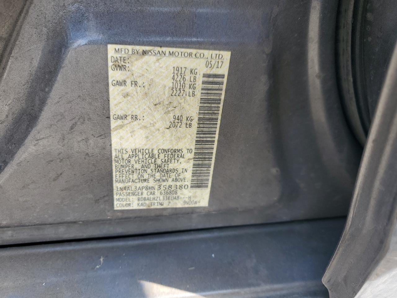 2017 Nissan Altima 2.5