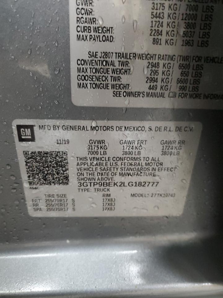 2020 GMC Sierra K1500 SLE