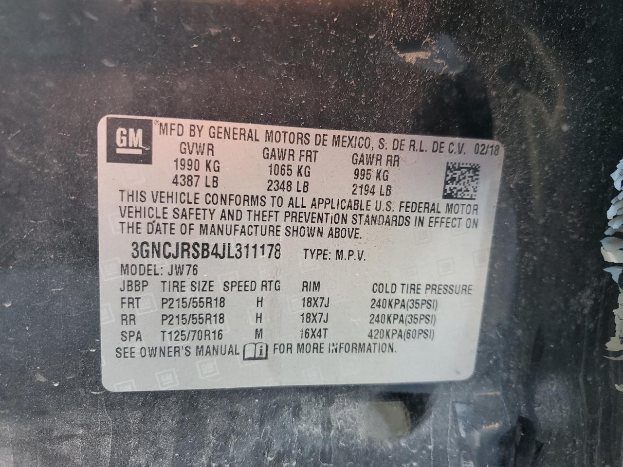 2018 Chev Rolet Trax Premier