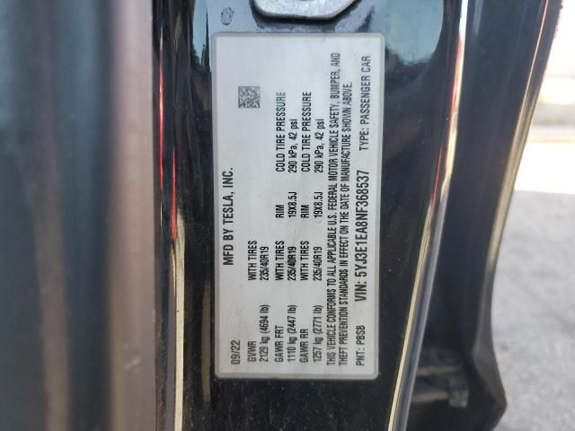 2022 Tesla Model 3