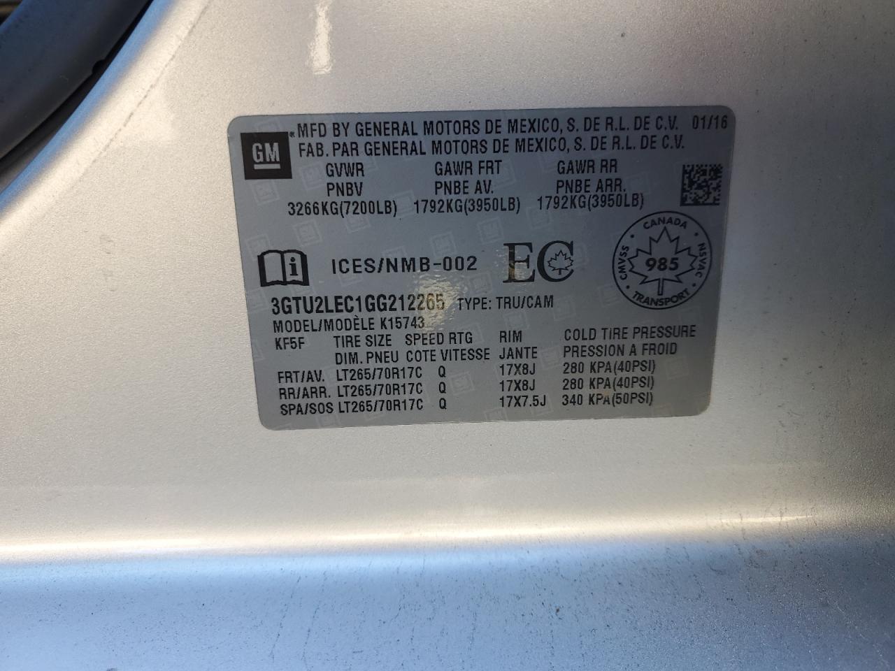 2016 GMC Sierra K1500