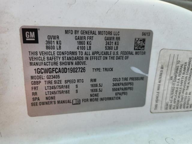 2013 Chevrolet Express 2500 Utility / Service Van