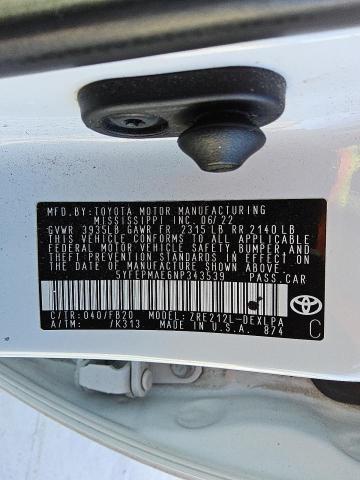 2022 Toyota Corolla le