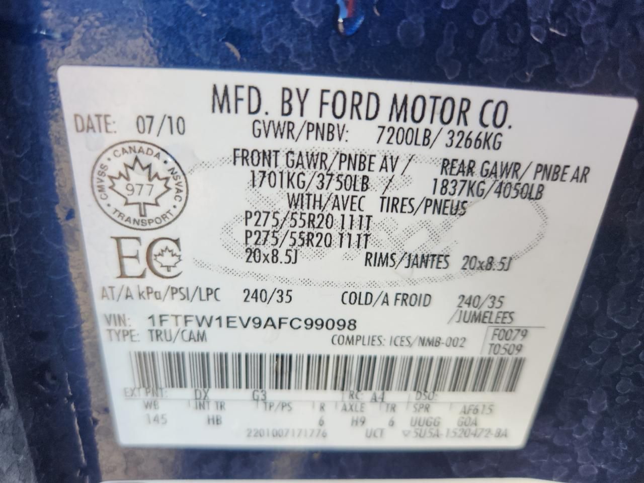 2010 Ford F150 Supercrew