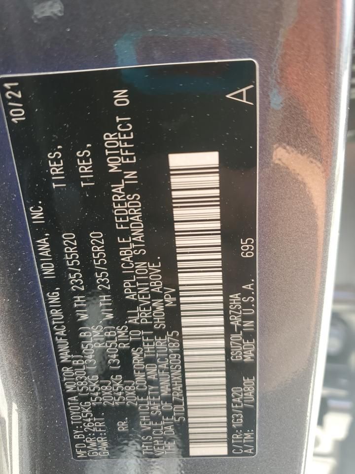 2022 Toyota Highlander xse