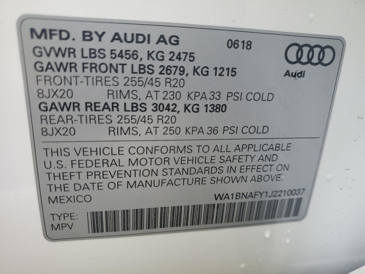 2018 Audi Q5 Premium Plus
