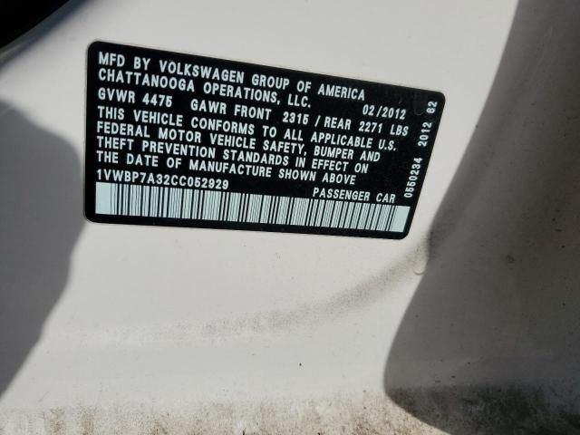 2012 Volkswagen Passat SE
