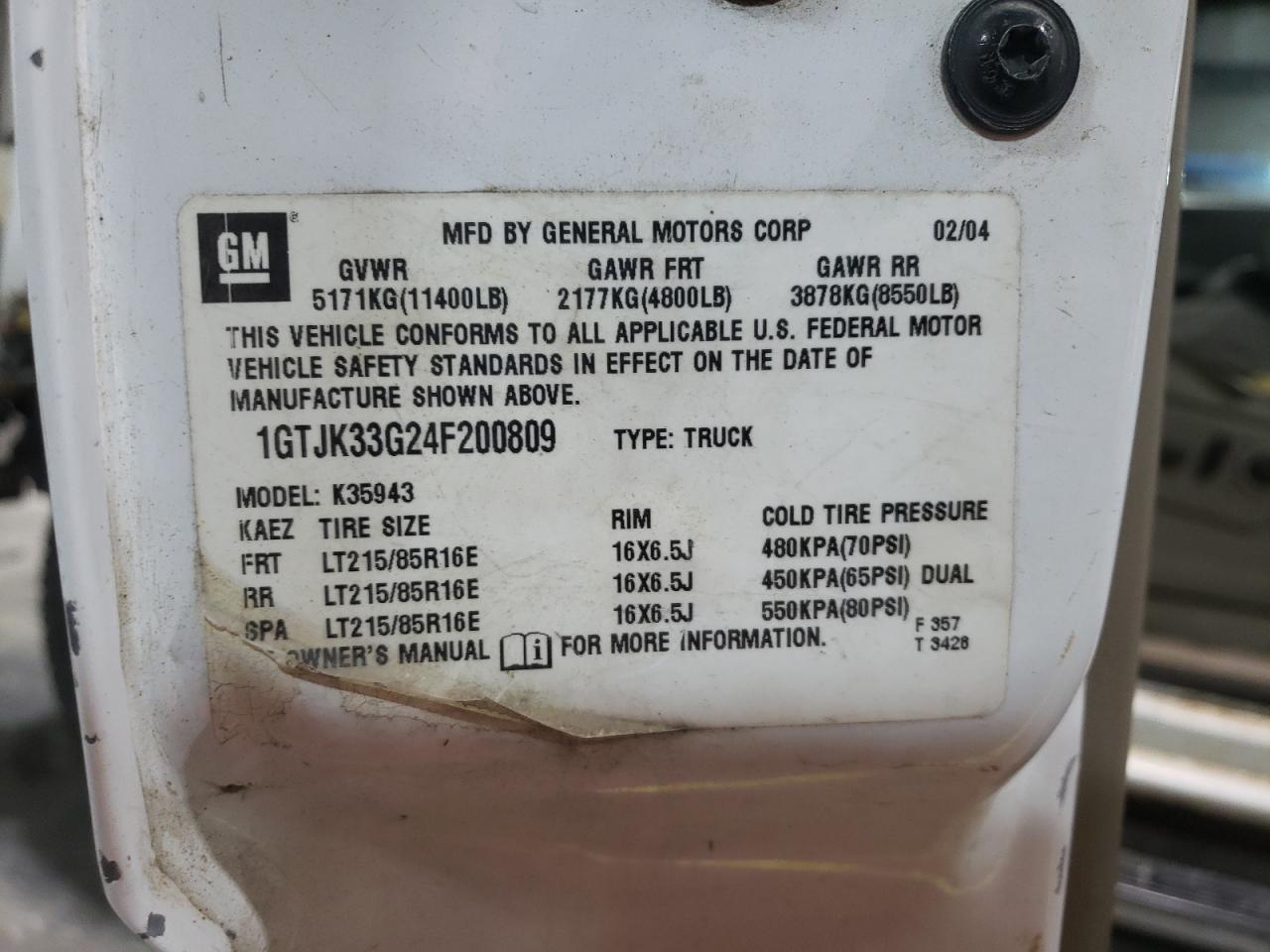 2004 GMC New Sierra K3500