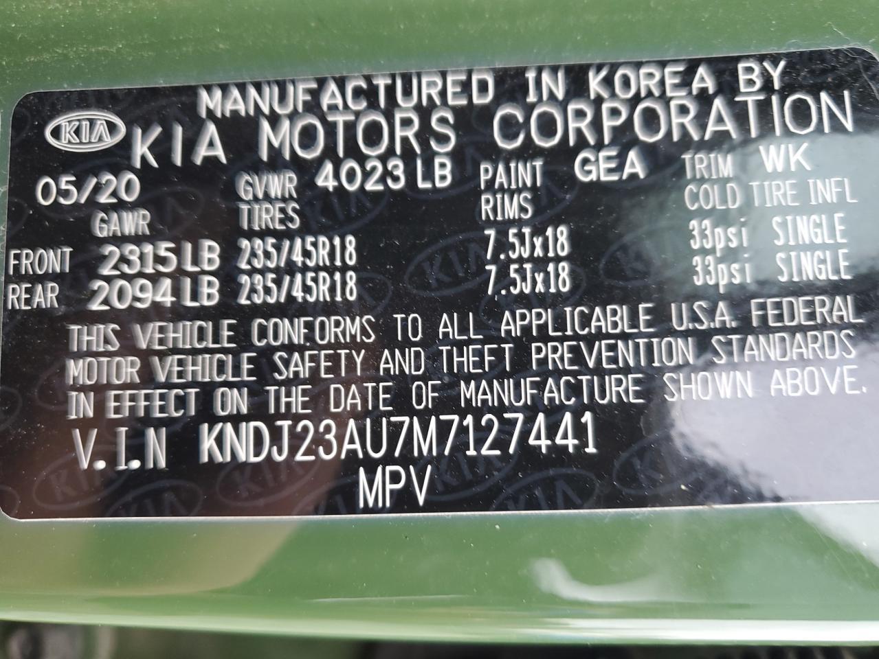 2021 KIA Soul lx
