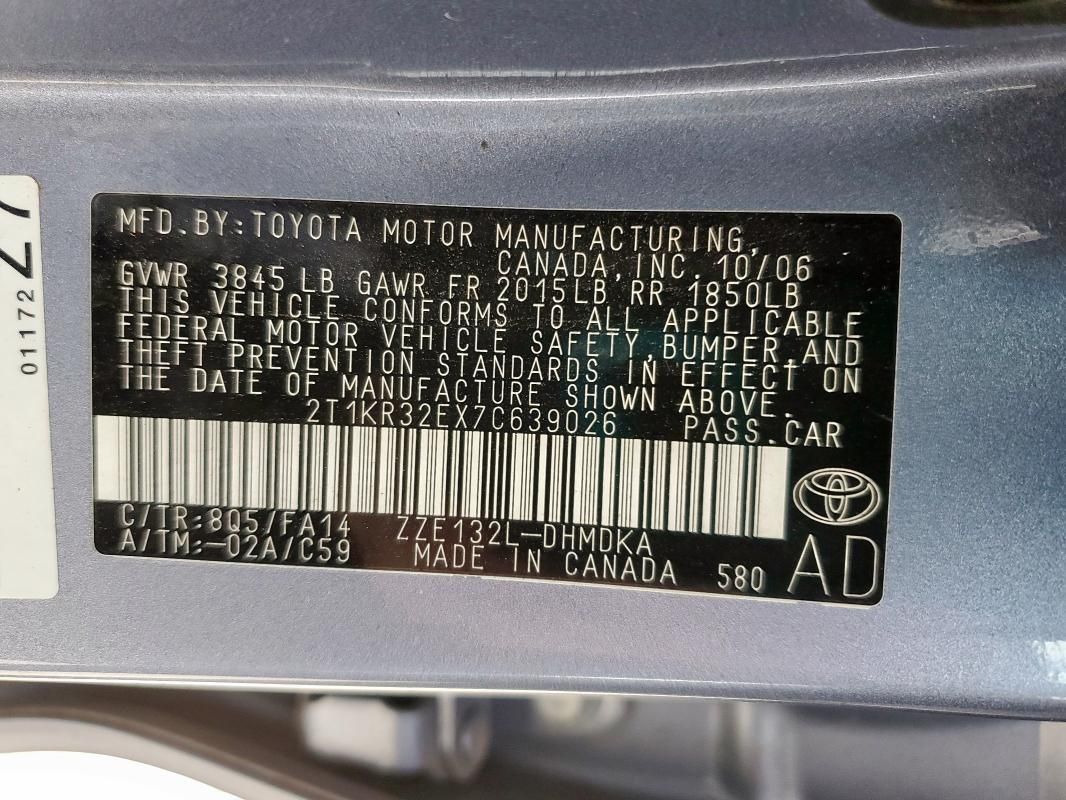 2007 Toyota Corolla Matrix XR
