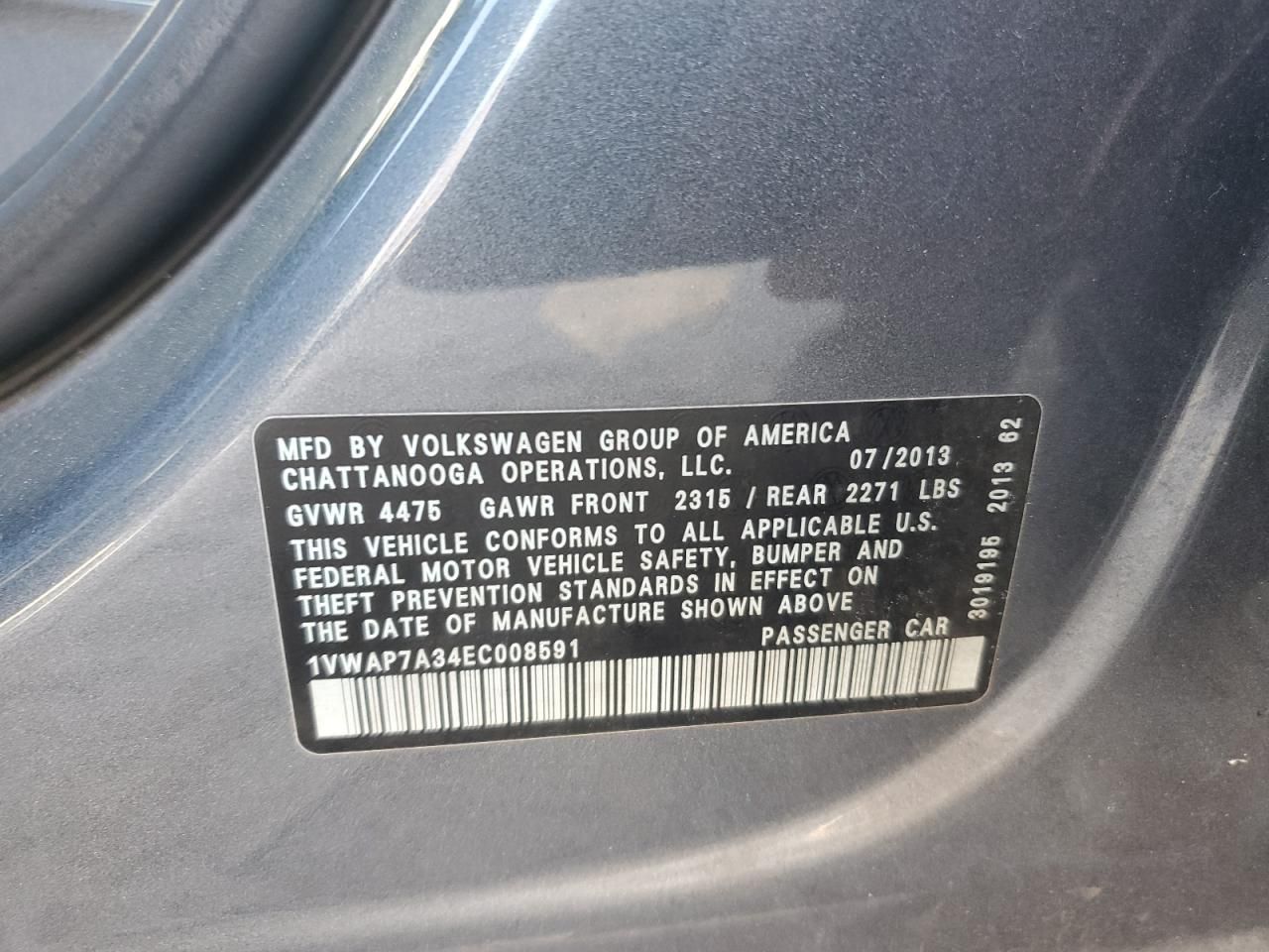 2014 Volkswagen Passat s